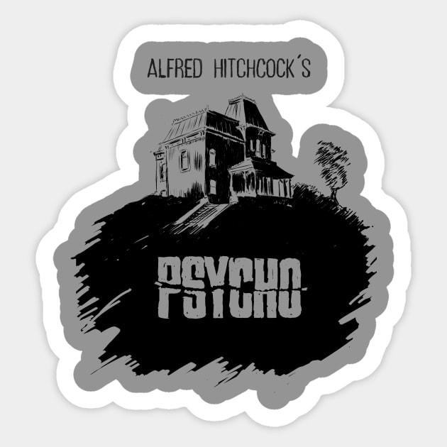 Alfred Hitchcock's Psycho Sticker by burrotees